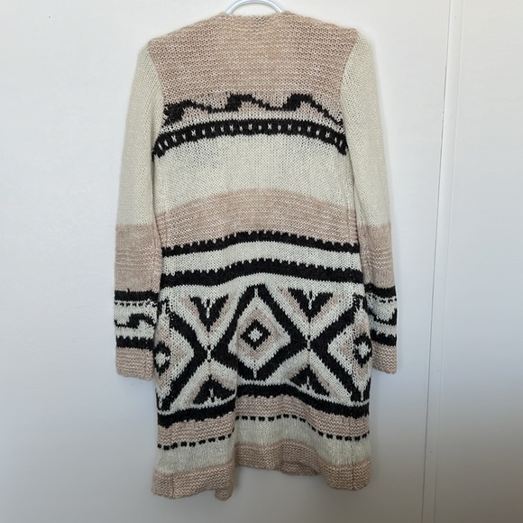 Kismet Long Knit Cardigan Tan Multicolour Neutral XS - Picture 2 of 4